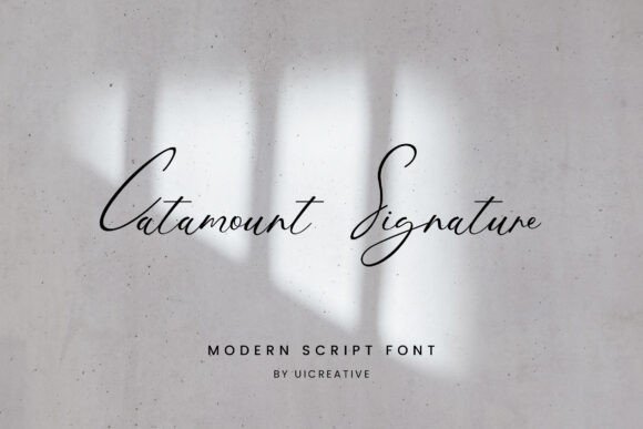 Catamount Signature: A Modern Script Font for Brands