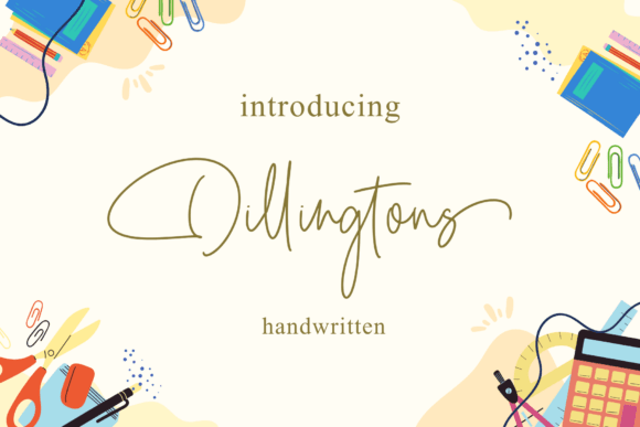 Dillingtons: Elegant Script Font for Editorial Design