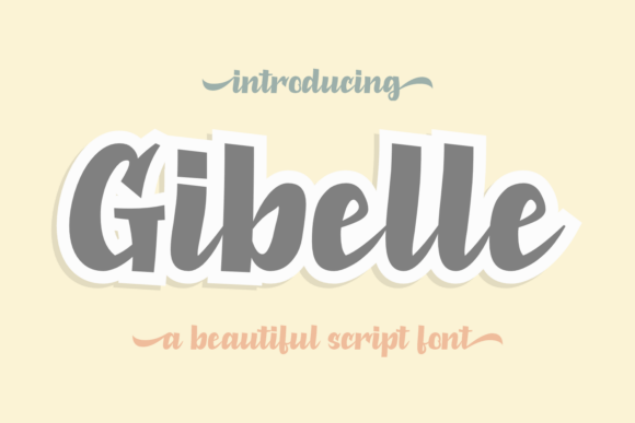Gibelle: A Bold Script Font for Editorial Design