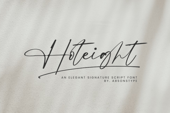 Hoteight: A Modern Script Font for Elegant Branding