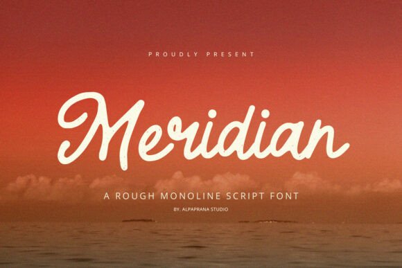 Meridian: A Rough Script Font for Authentic Branding
