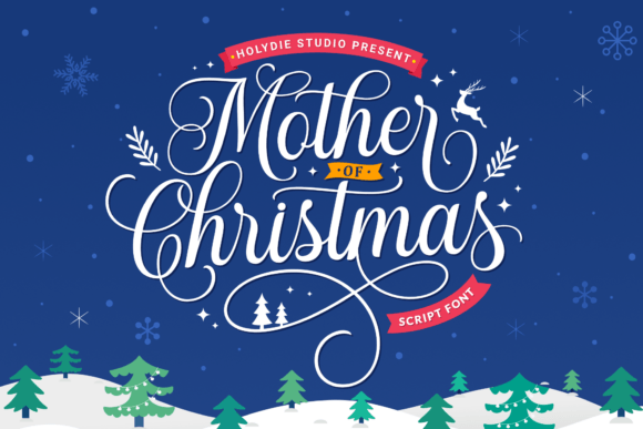 Mother of Christmas Font for Elegant Holiday Branding