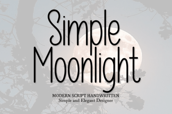 Simple Moonlight Typeface for Modern Branding