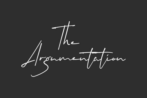 The Argumentation: A Sleek Script Font for Makers