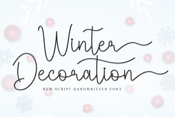Winter Decoration: A Stylish Script Font for Web Design